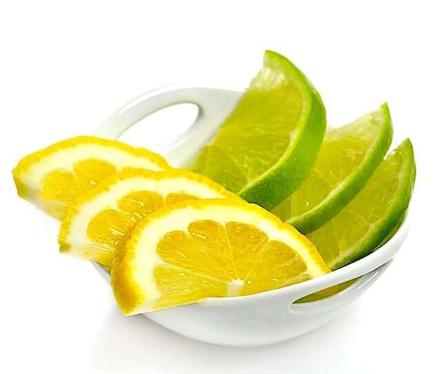 柠檬和酸橙片-尿酸食物