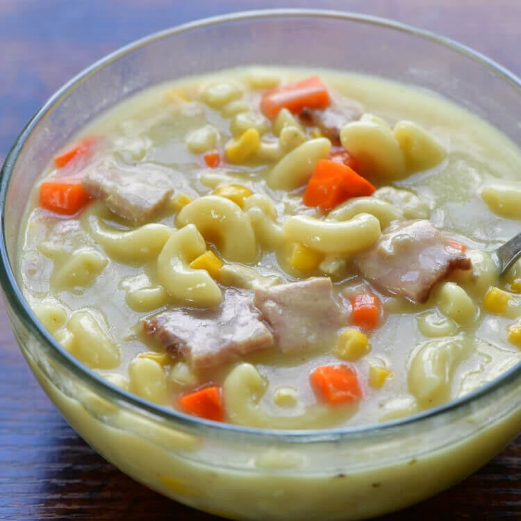奶油macaroni soup recipe